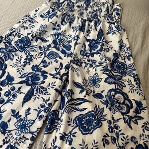 SHEIN Blue and White Floral Dress